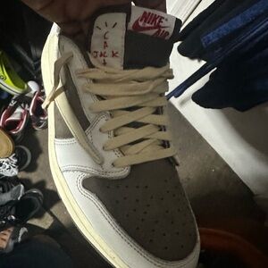 Nike White and Brown Sneakers High-Top Suede